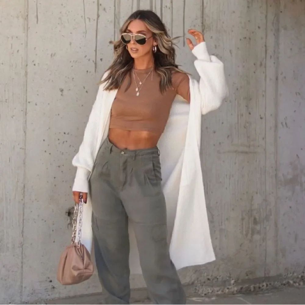 White cardigan